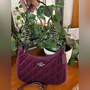 Coach Teri Velvet Quilted Hobo Bag